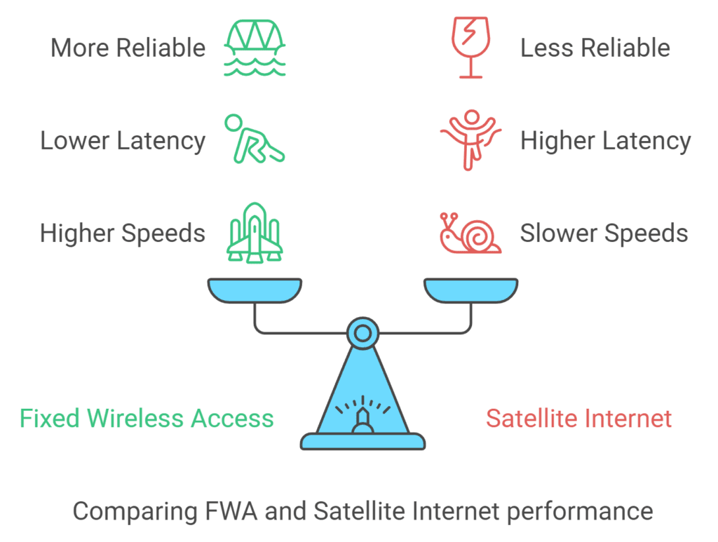 Fixed Wireless Access vs Satellite Internet